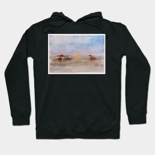 Mangrove Beach Misty Morning - Watercolour Hoodie